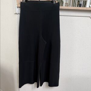 COS Black Pull up Cropped Trousers